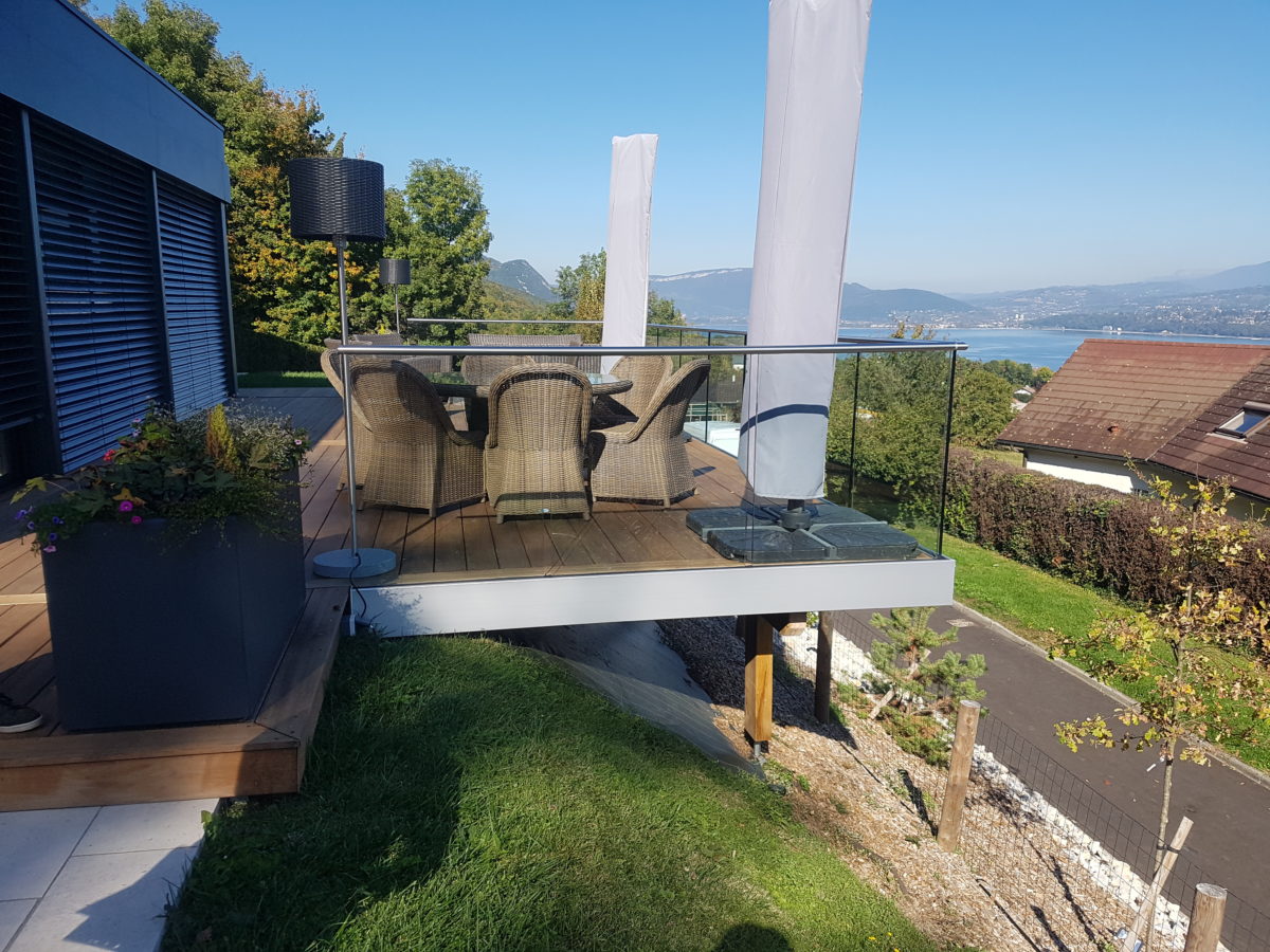 Terrasse avec vue sur Lac du Bourget