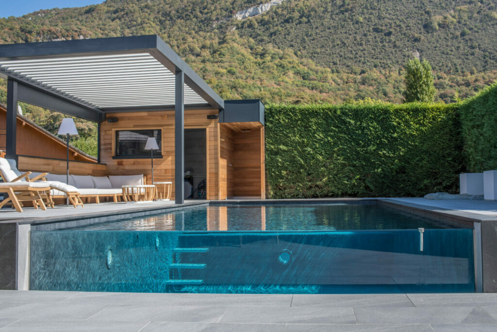 Piscine à débordement Chambéry - Atelier OLEA