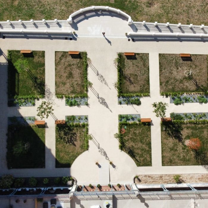 Photographie du jardin vue de dessus